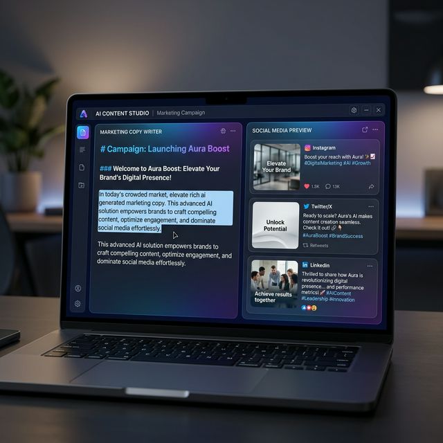Generador de contenido IA para marketing y redes sociales