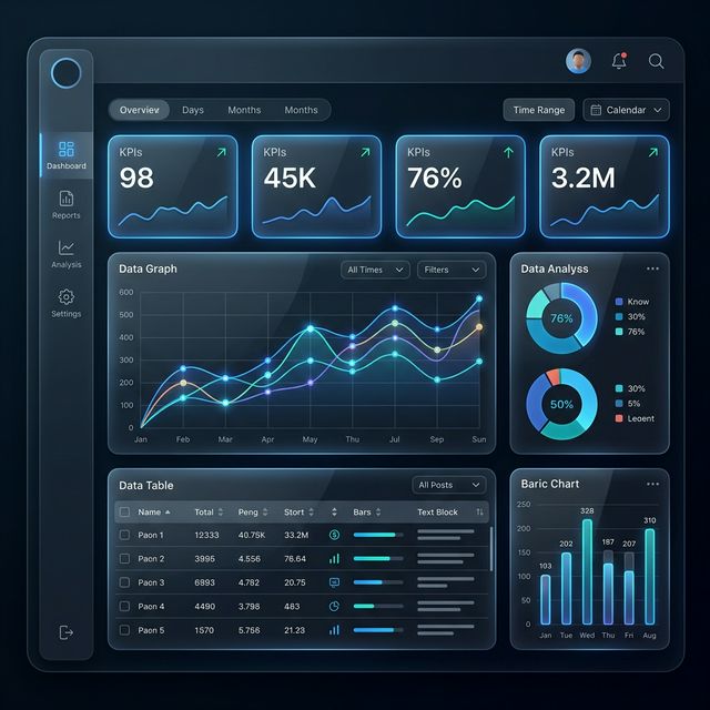 Dashboard inteligente con KPIs y gráficos en tiempo real