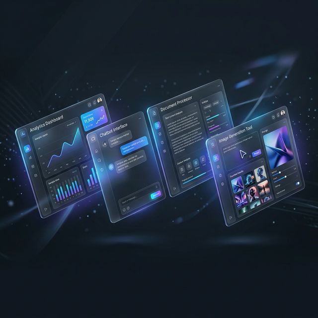 Aplicaciones de IA flotantes